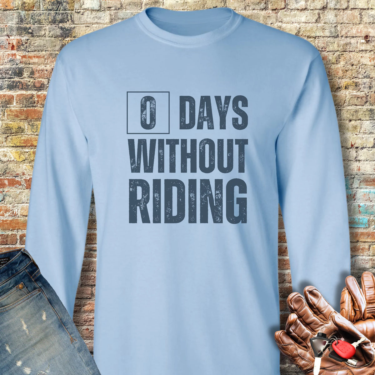 0 Days Long Sleeve T-Shirt - Light Blue