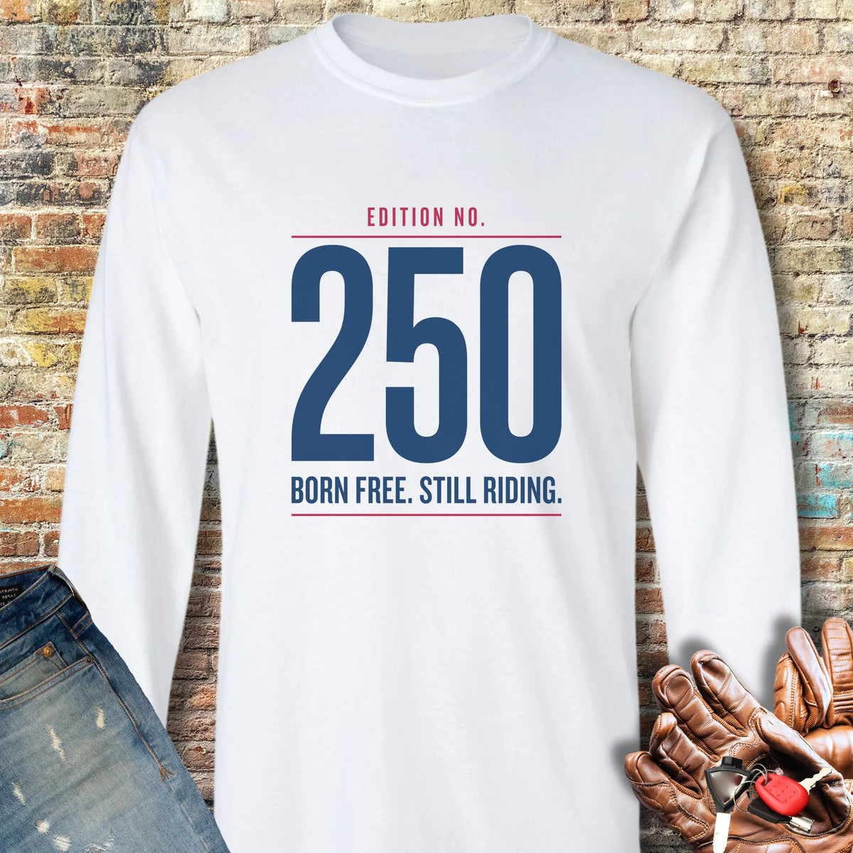 250th Edition Long Sleeve T-Shirt - White