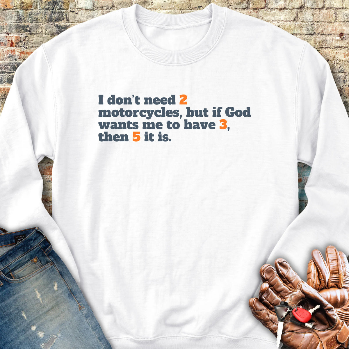 2, 3, 5 Sweatshirt - White
