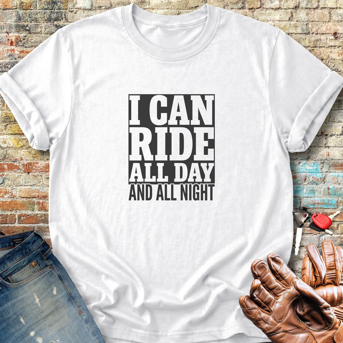 All Day All Night Classic T-Shirt - White