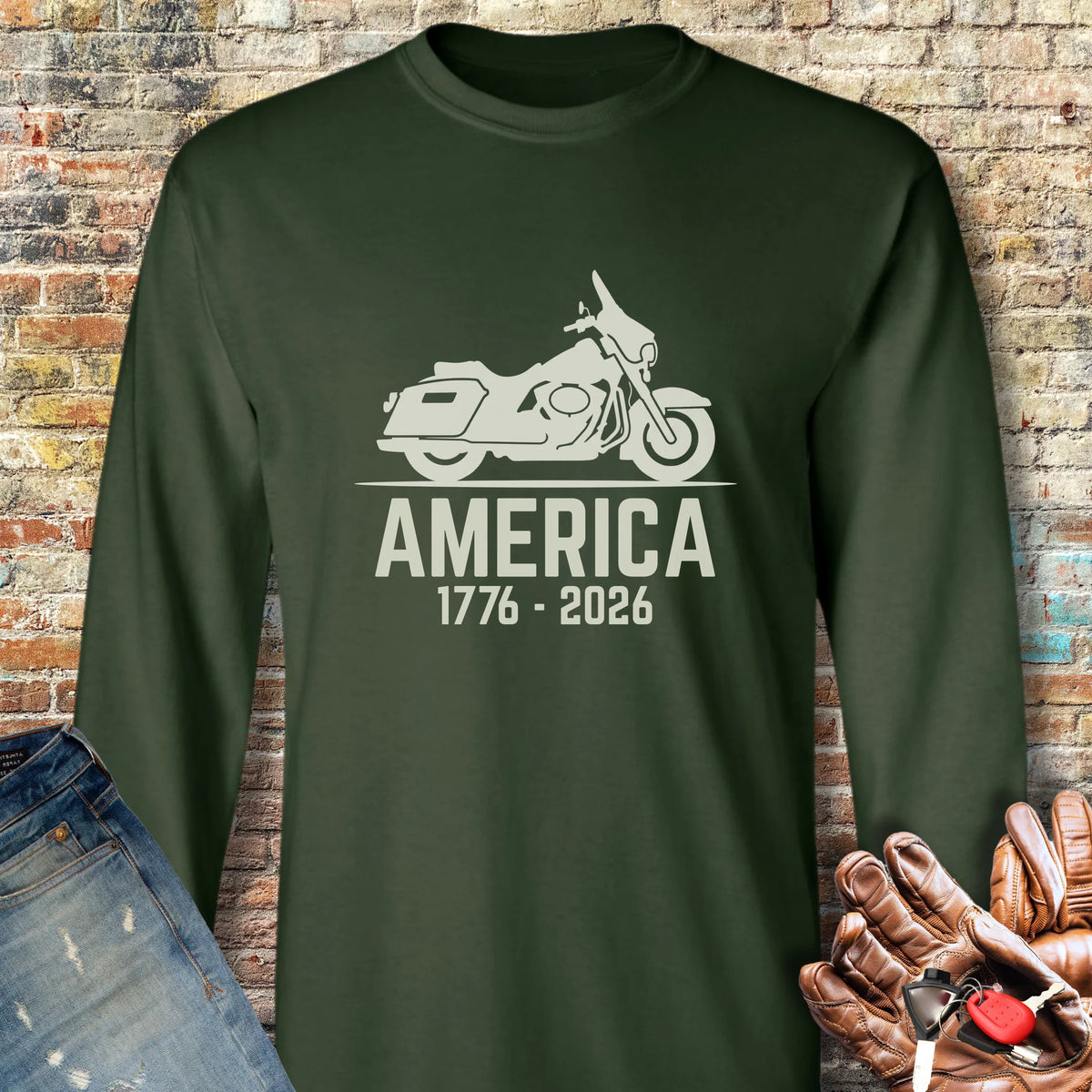America 250 Long Sleeve T-Shirt - Forest Green