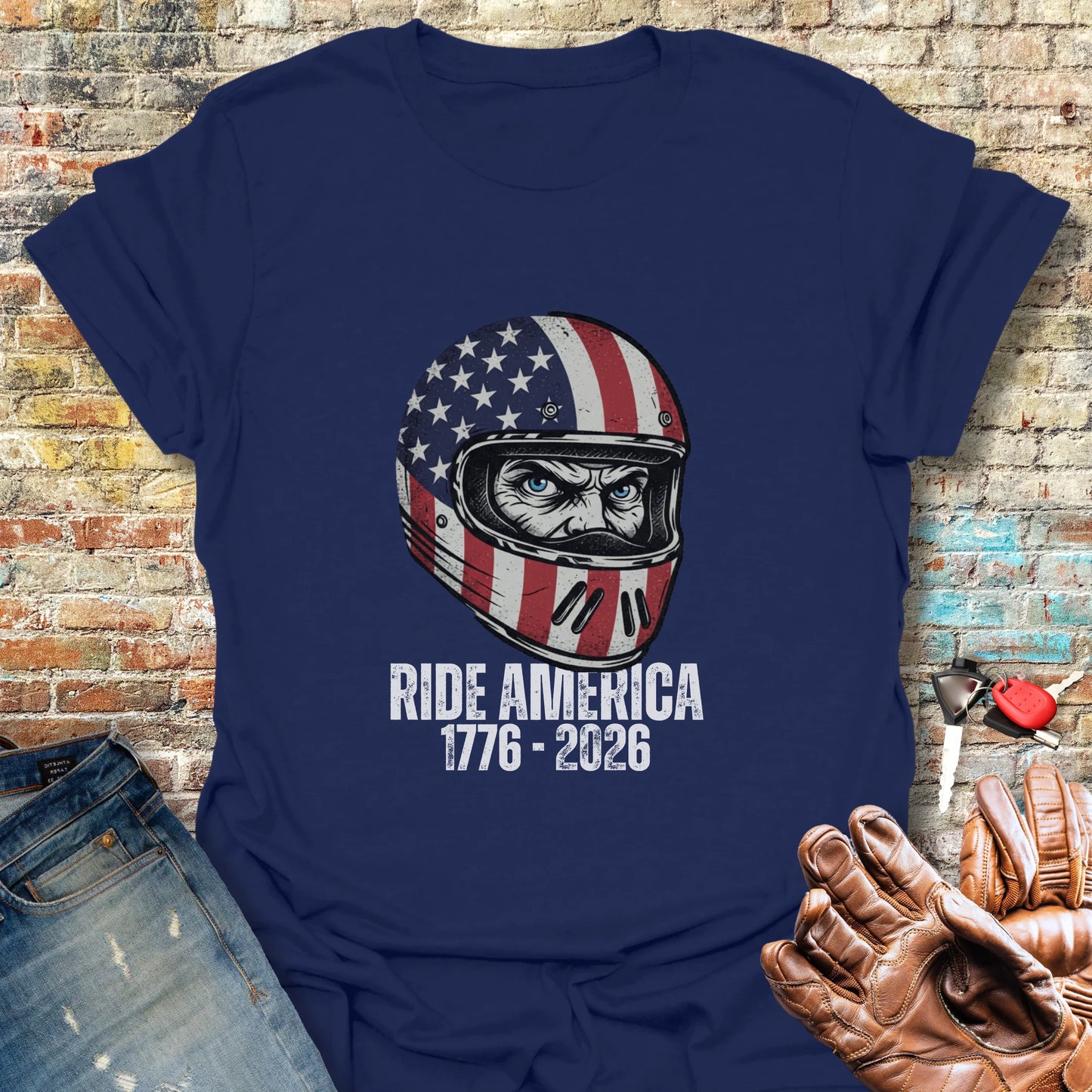 America Helmet 250 T-Shirt - Navy