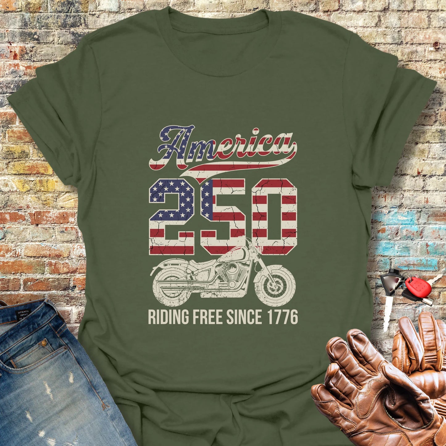 America Since 1776 T-Shirt - Military Green