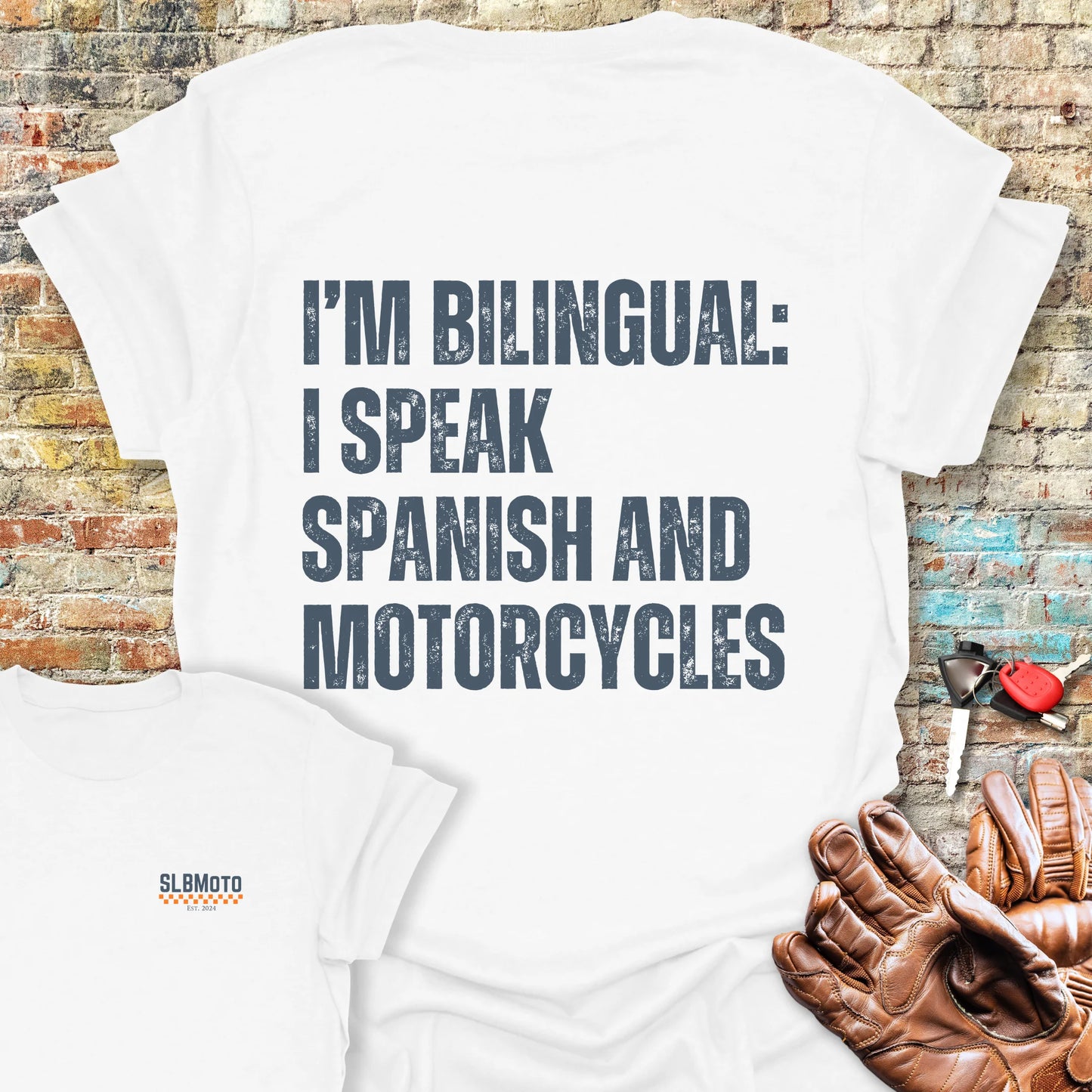 Bilingual Spanish Back Print T-Shirt - White