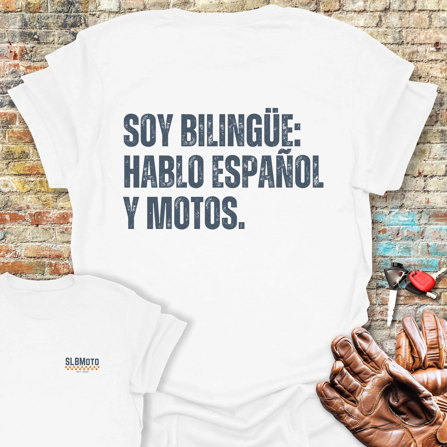 Bilingue Espanol Back Print T-Shirt - White