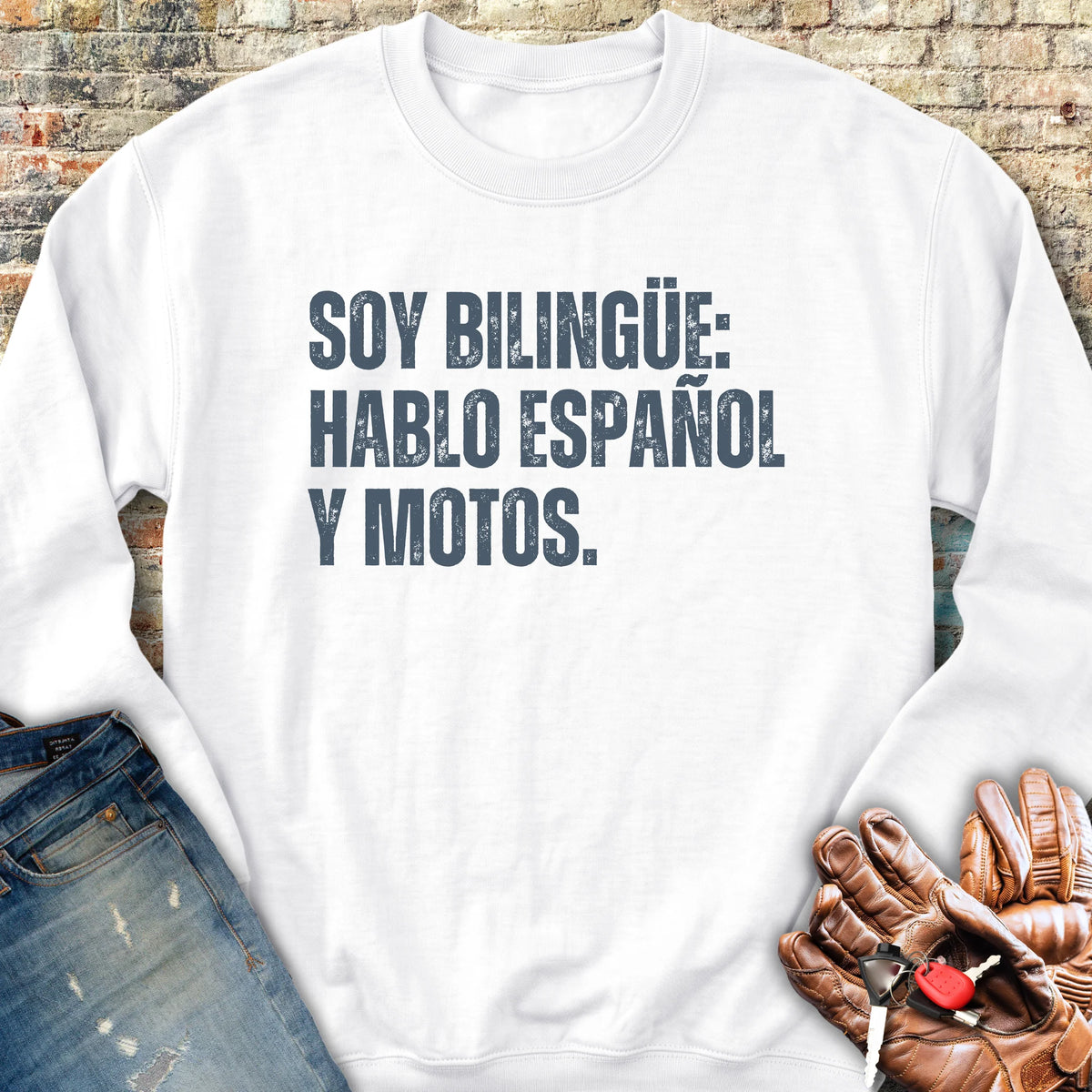 Bilingue Espanol Sweatshirt - White
