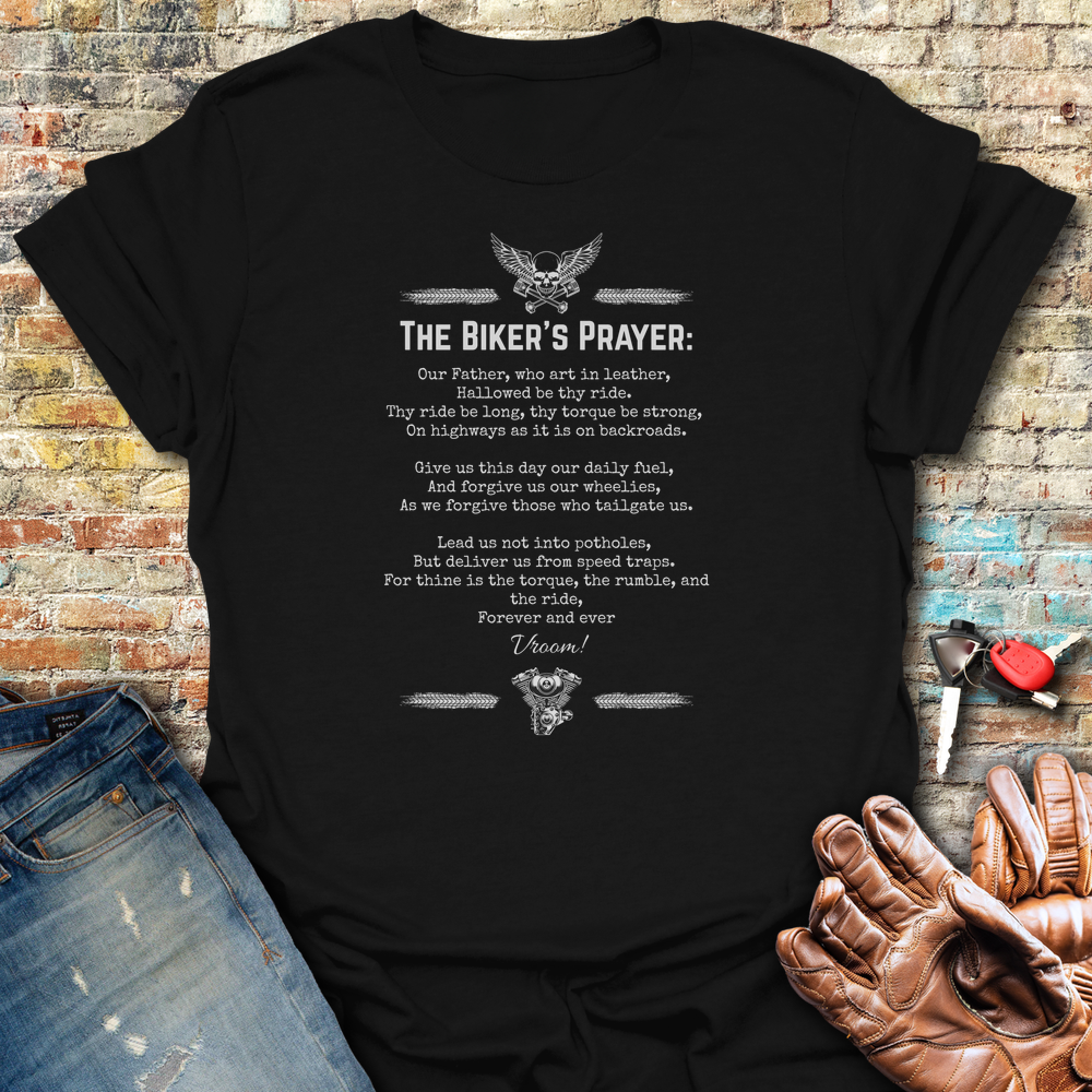 Biker's Prayer T-Shirt - Black