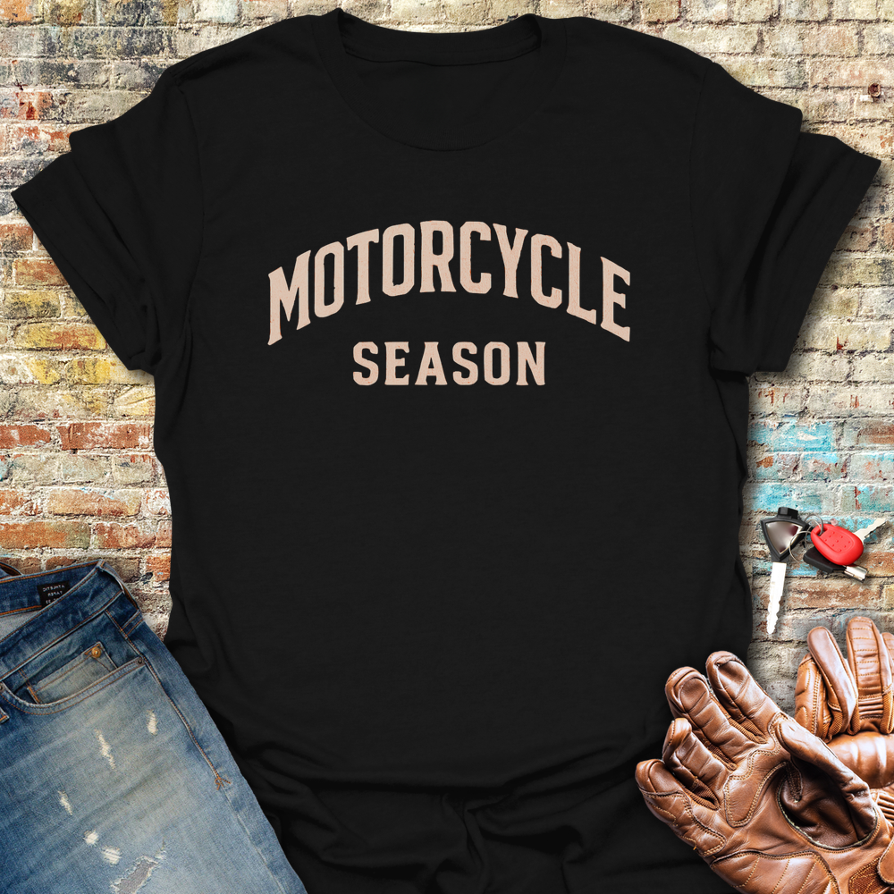 Motorcycle Season T-Shirt - Black