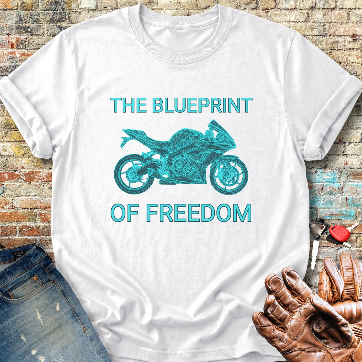 Blueprint Of Freedom Classic T-Shirt - White