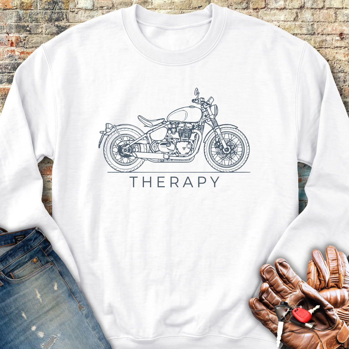 Bobber Therapy Sweatshirt - White