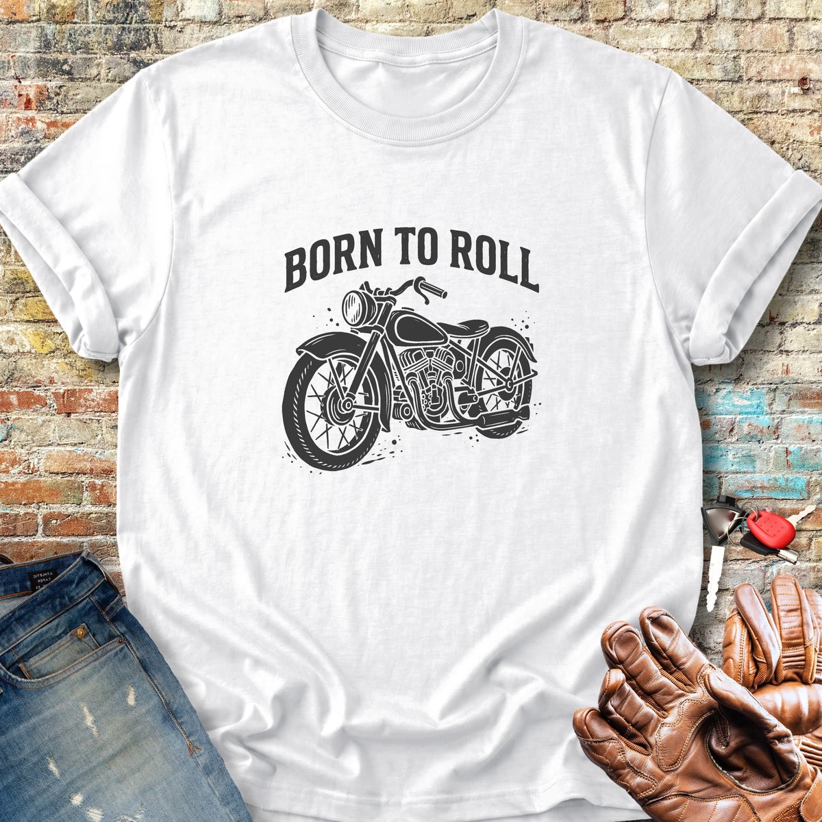 Born to Roll Classic T-Shirt - White