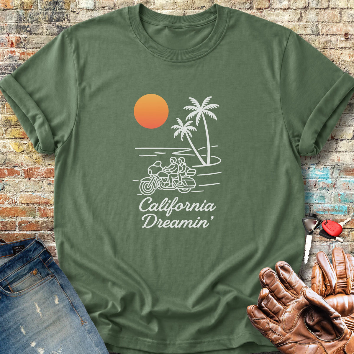 California Dreamin Classic T-Shirt - Military Green