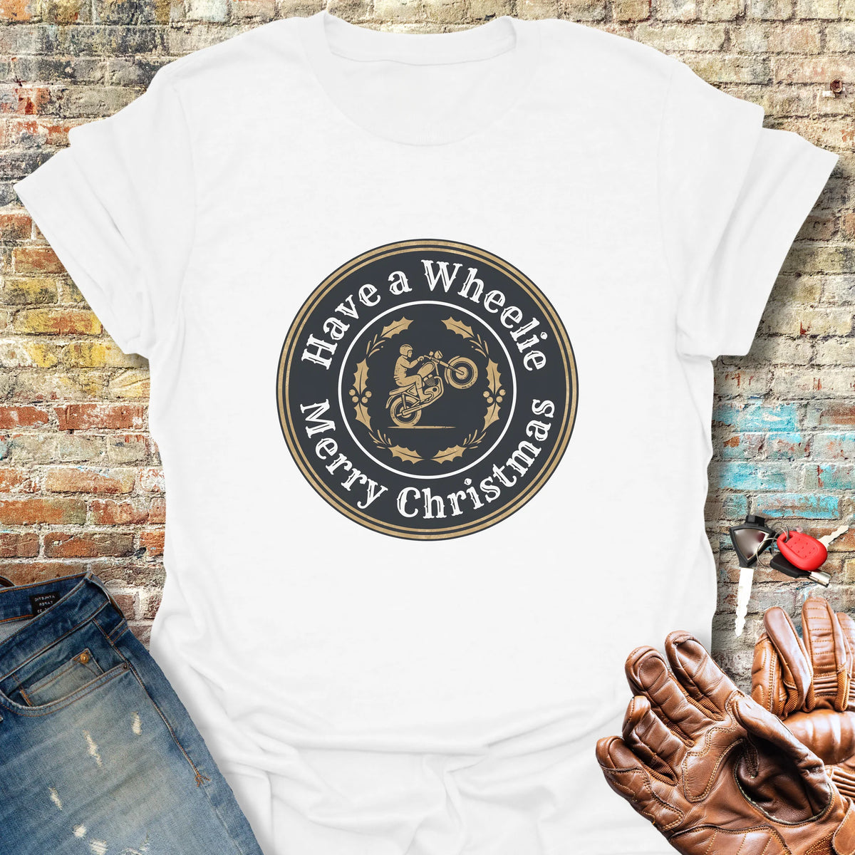 Christmas Badge Softstyle T-Shirt - White