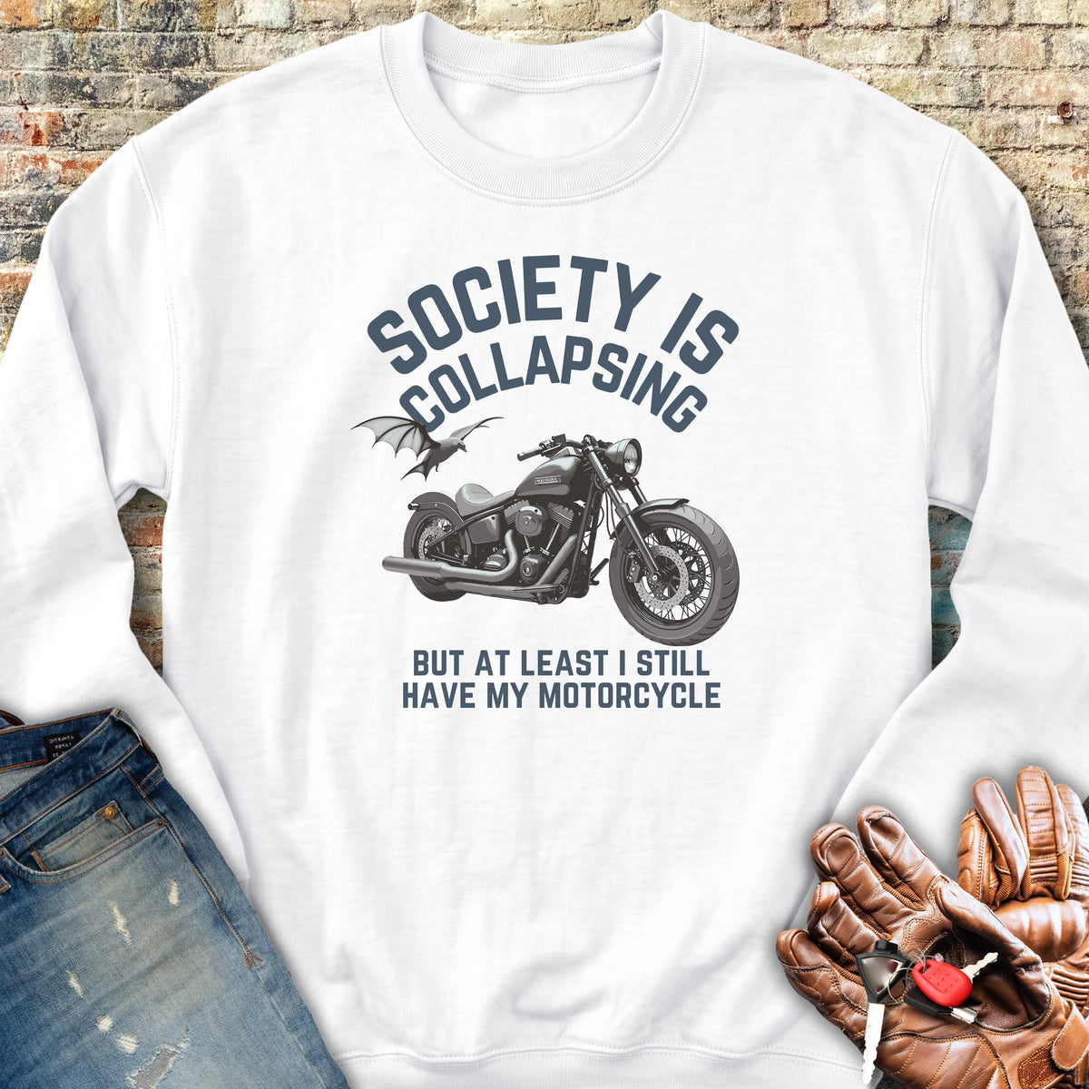 Collapsing Sweatshirt - White