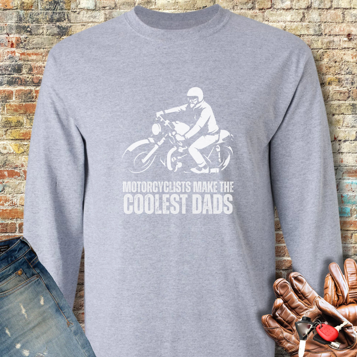 Coolest Dads Long Sleeve T-Shirt - Sport Grey