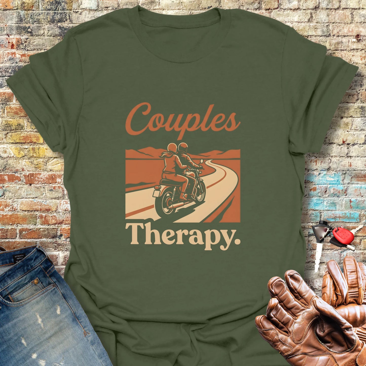 Couples T-Shirt - Military Green