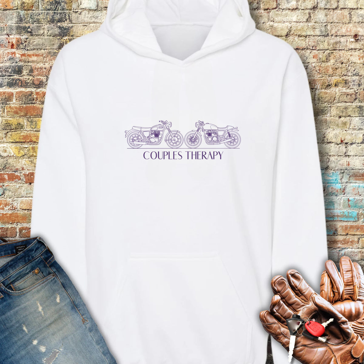 Couples Therapy Hoodie - White