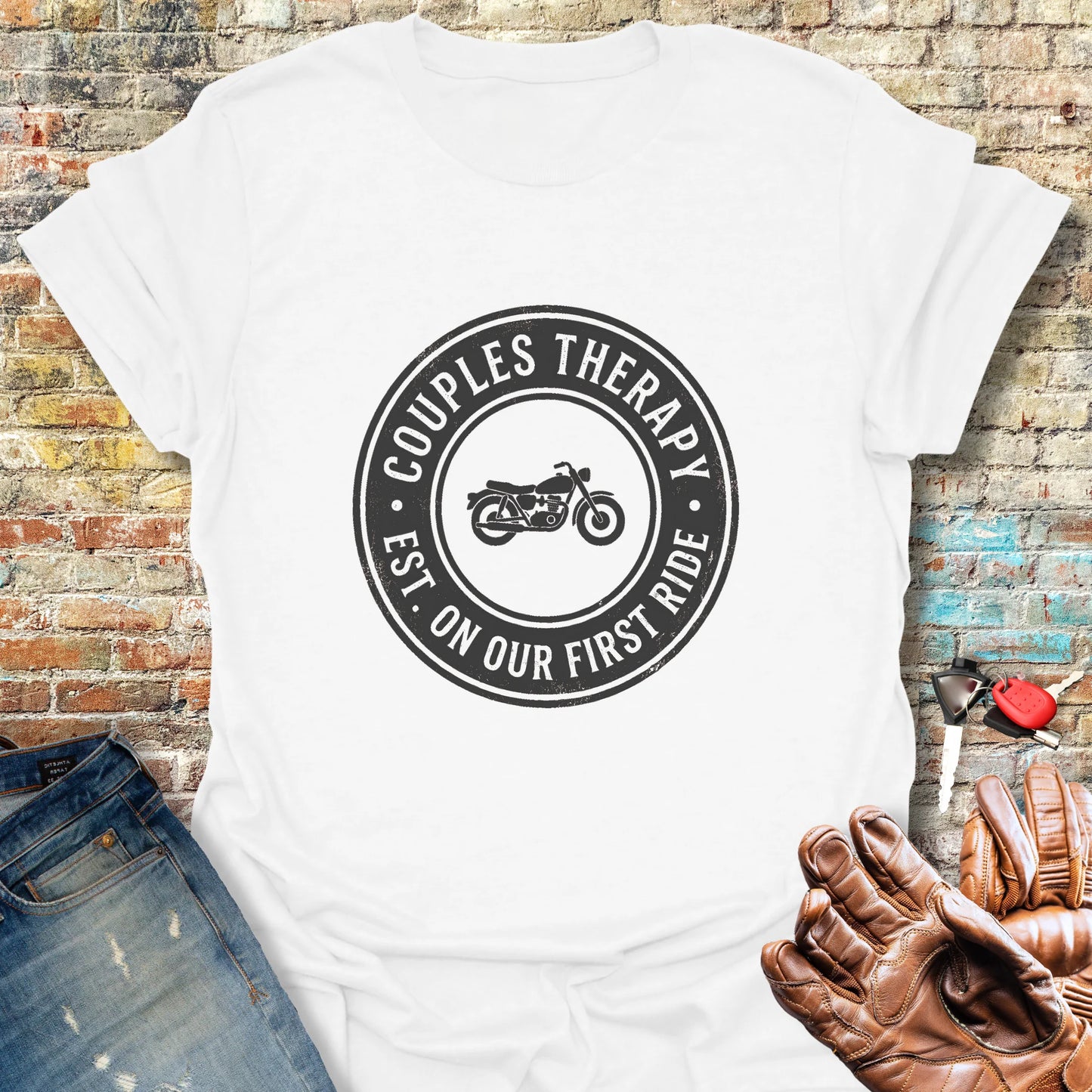 Couples Therapy Badge T-Shirt - White