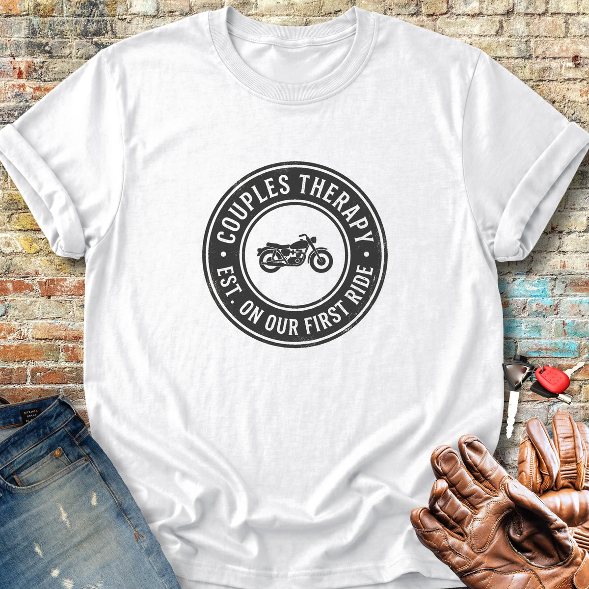 Couples Therapy Badge Classic T-Shirt - White