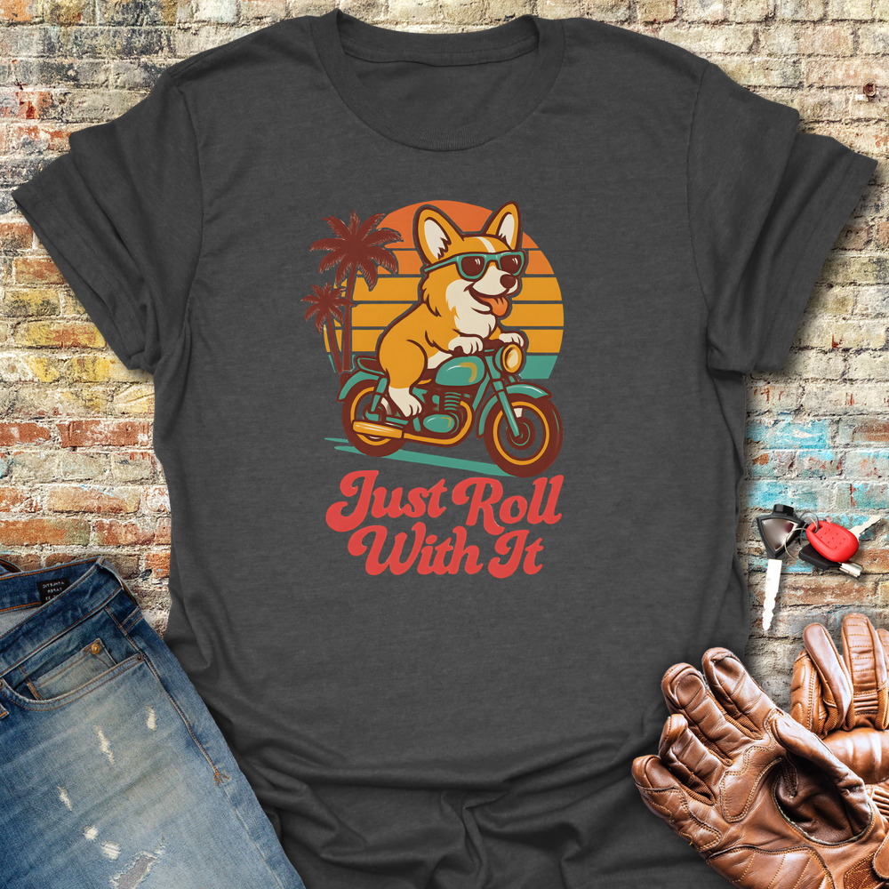 Cool Corgi T-Shirt - Dark Heather