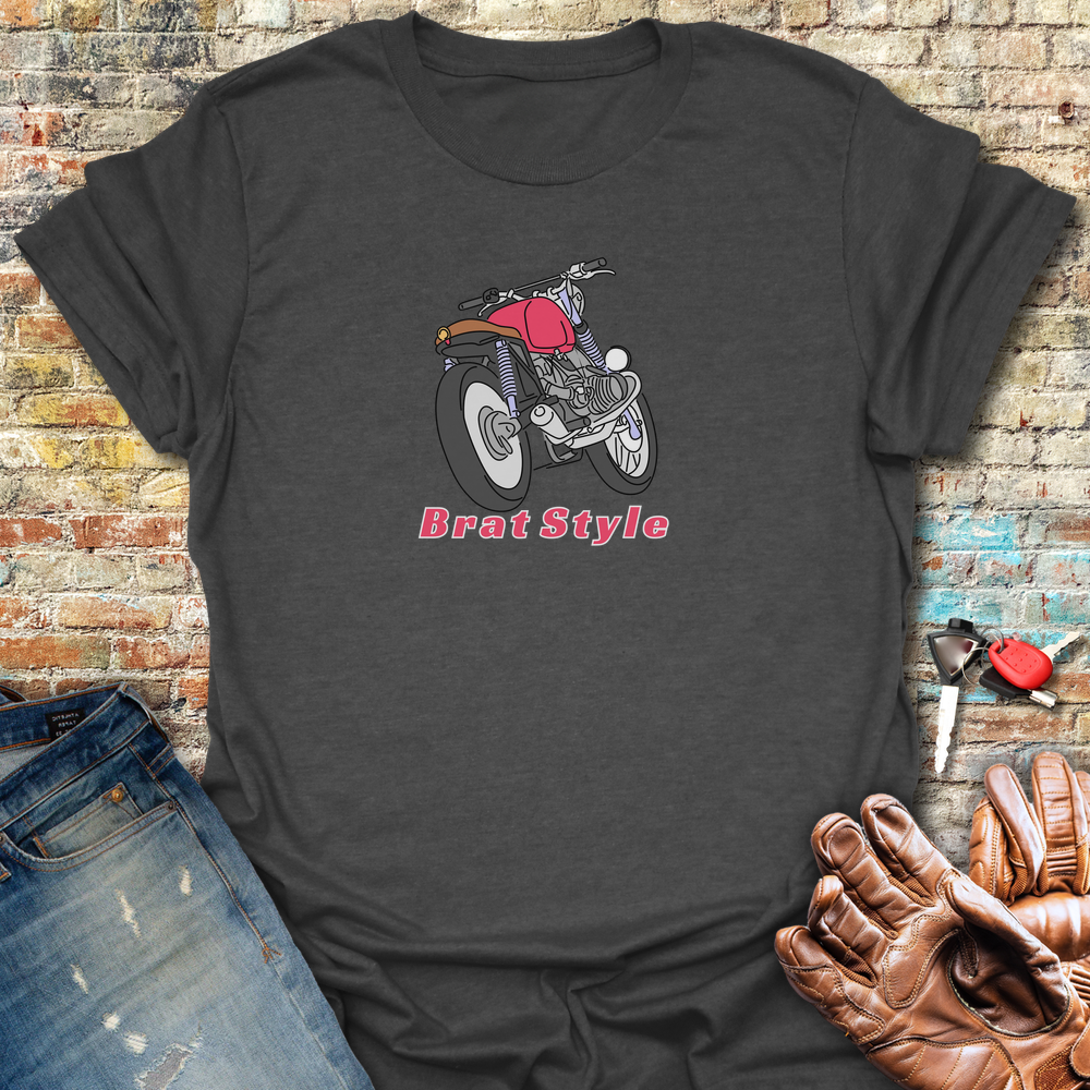 Brat Style Colour T-Shirt - Dark Heather