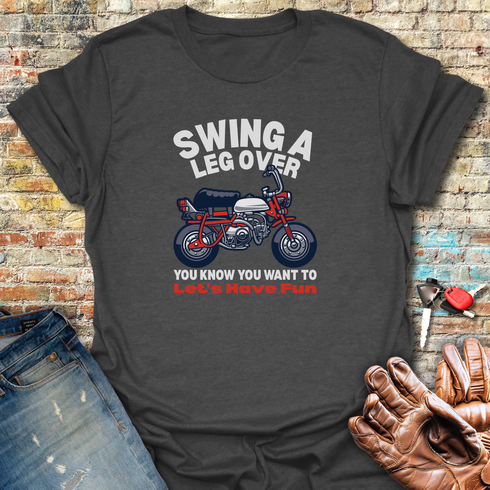 Leg Over T-Shirt - Dark Heather