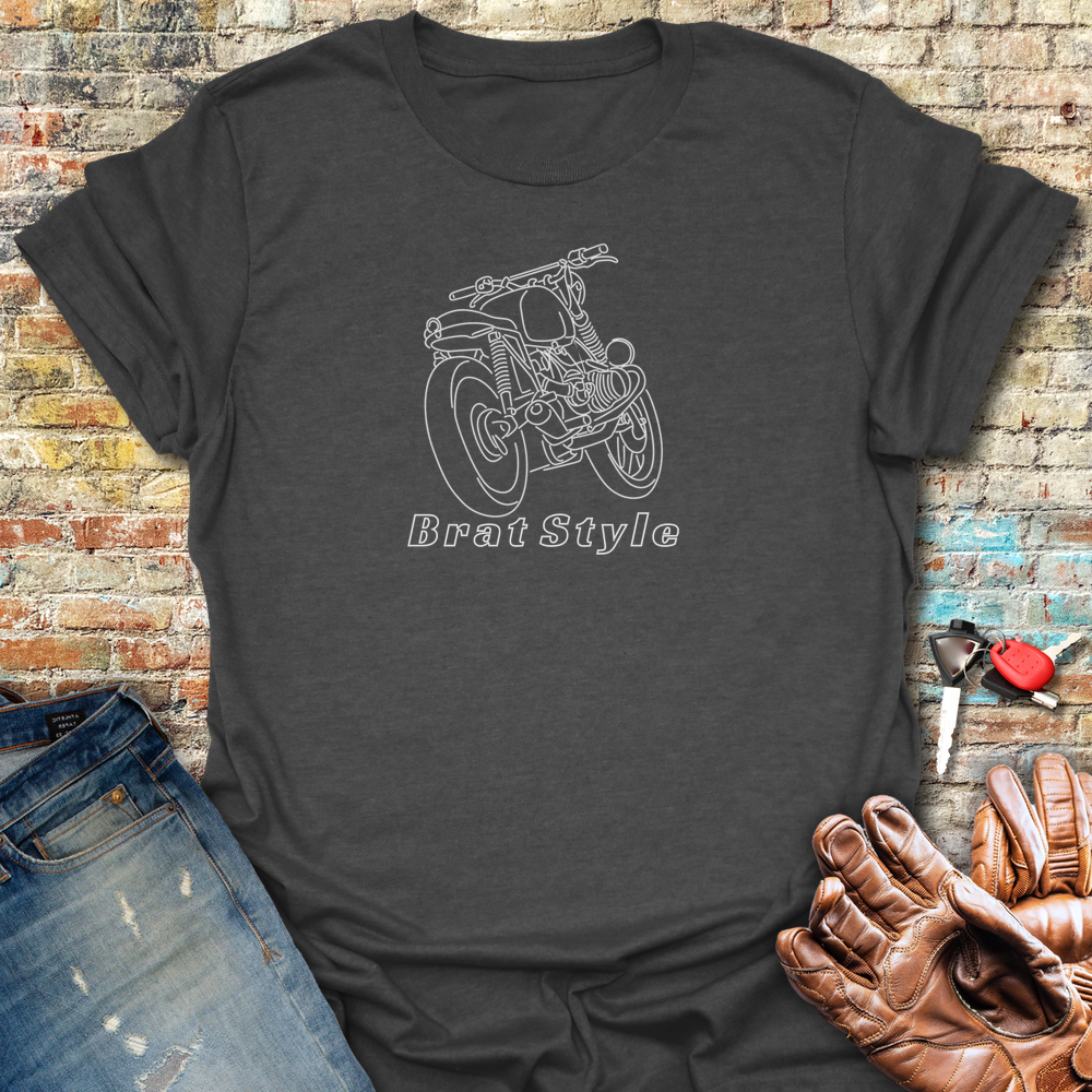 Brat Style Line T-Shirt - Dark Heather