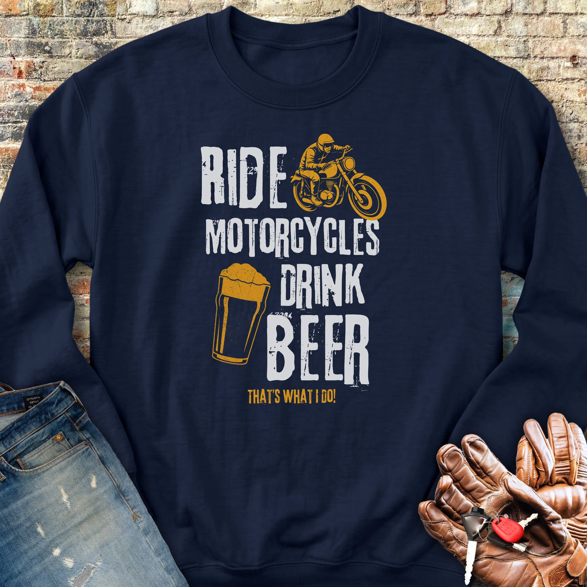 Drink Beer Sweatshirt - Navy
