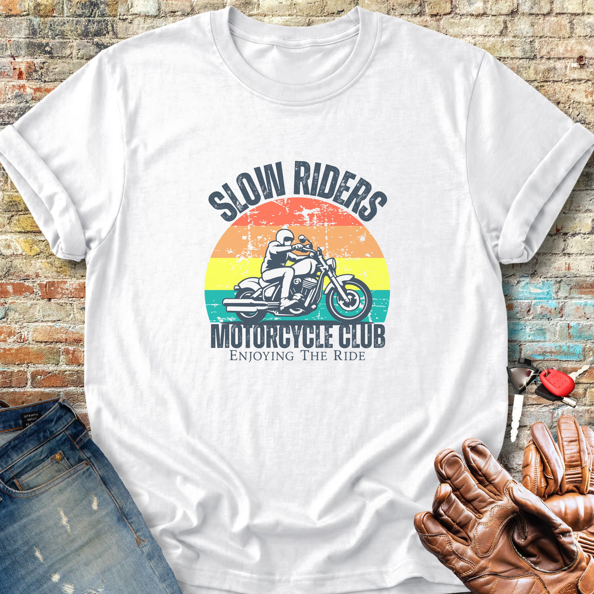 Enjoying The Ride Classic T-Shirt - White