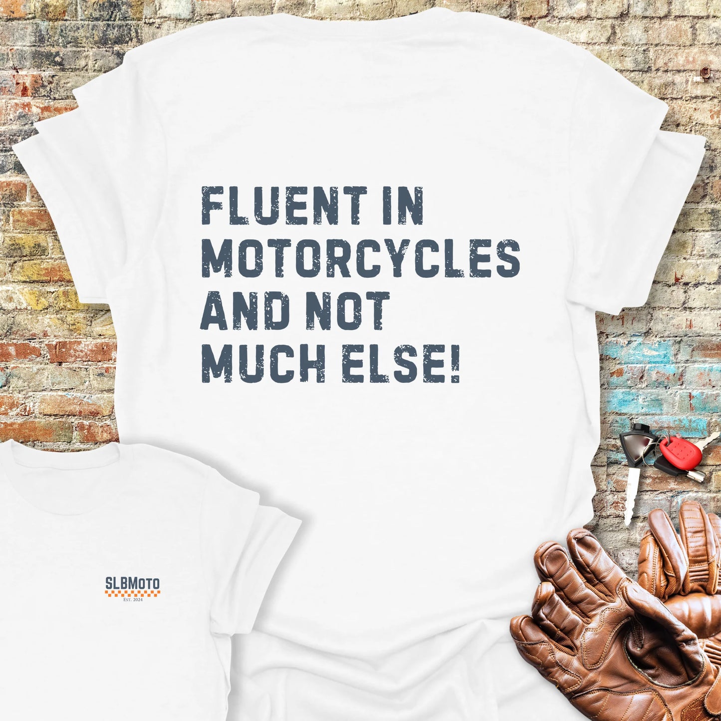Fluent (Text) Back Print T-Shirt - White