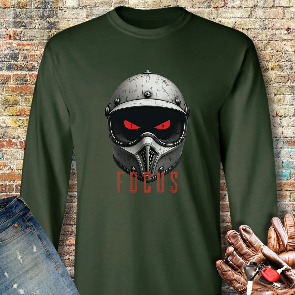 Focus Long Sleeve T-Shirt - Forest Green