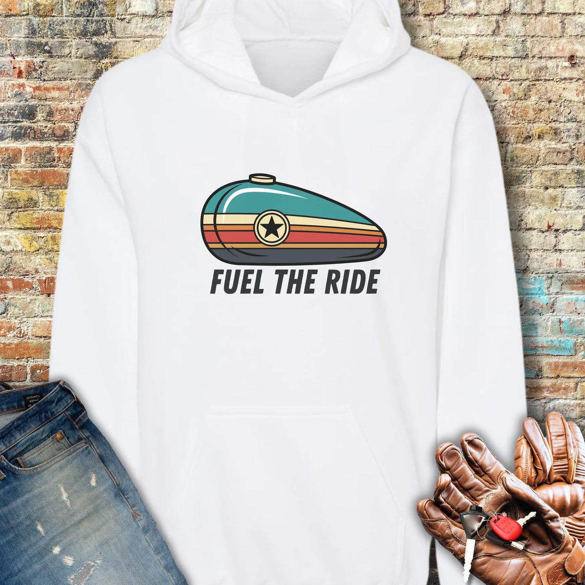 Fuel The Ride Hoodie - White