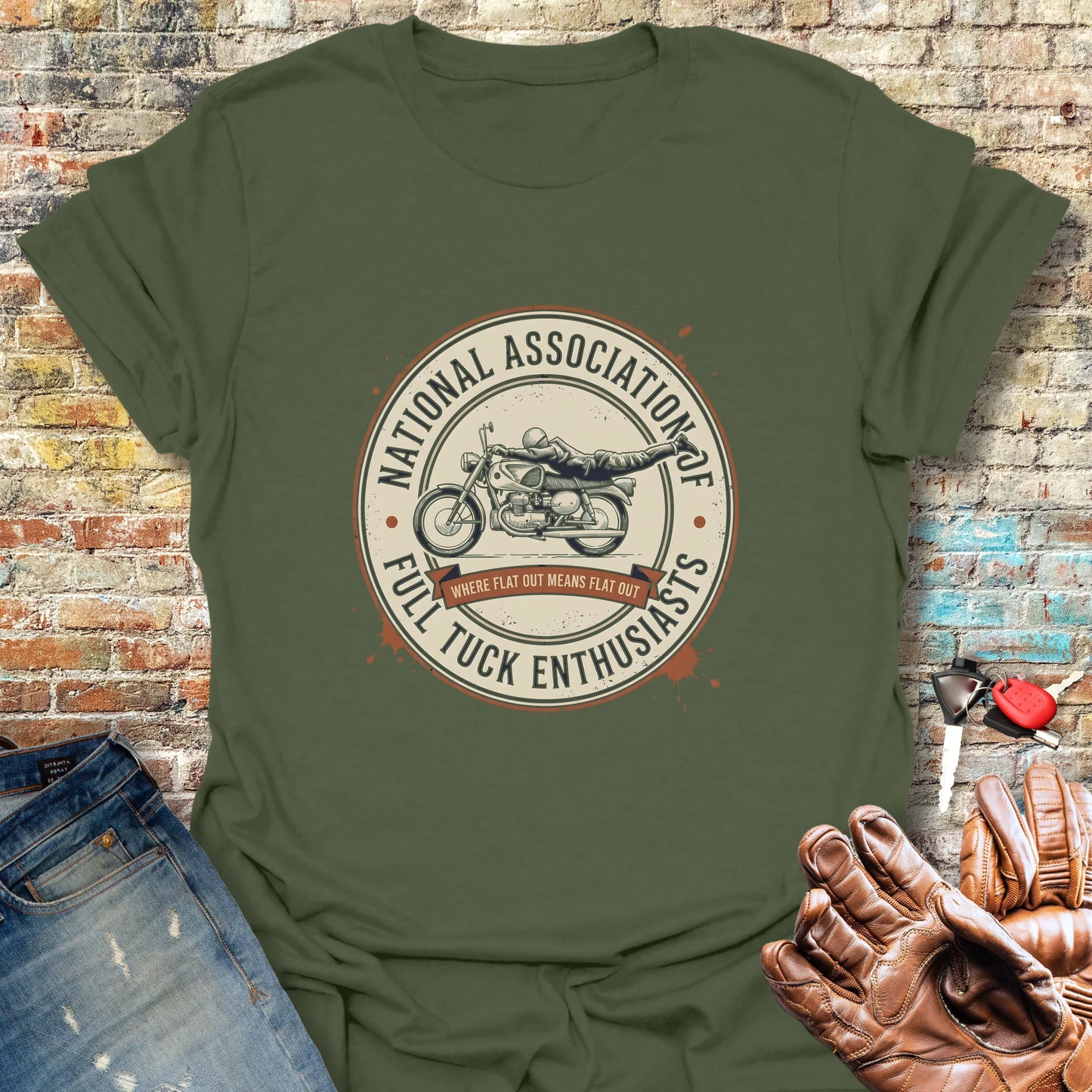 Full Tuck Enthusiasts T-Shirt - Military Green