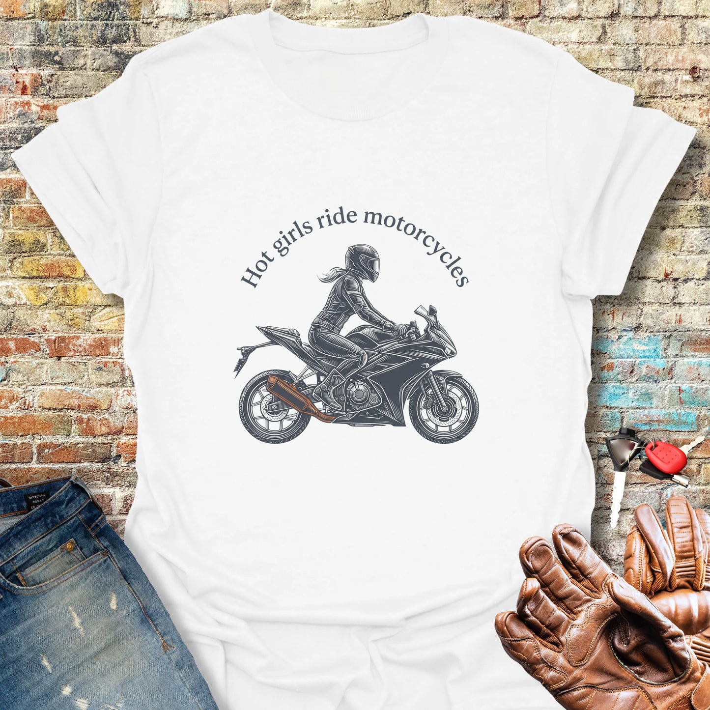 Girl On A Bike T-Shirt - White