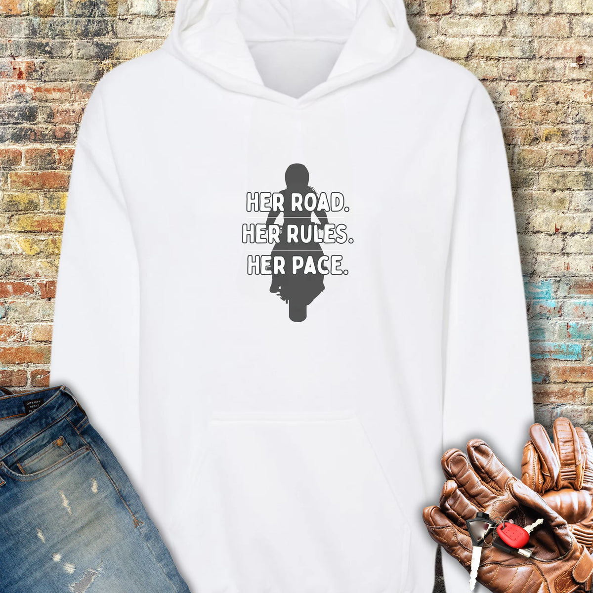 Her Rules Hoodie - White