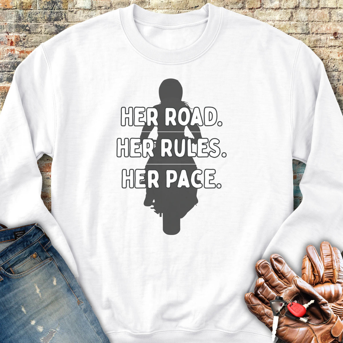 Her Rules Sweatshirt - White
