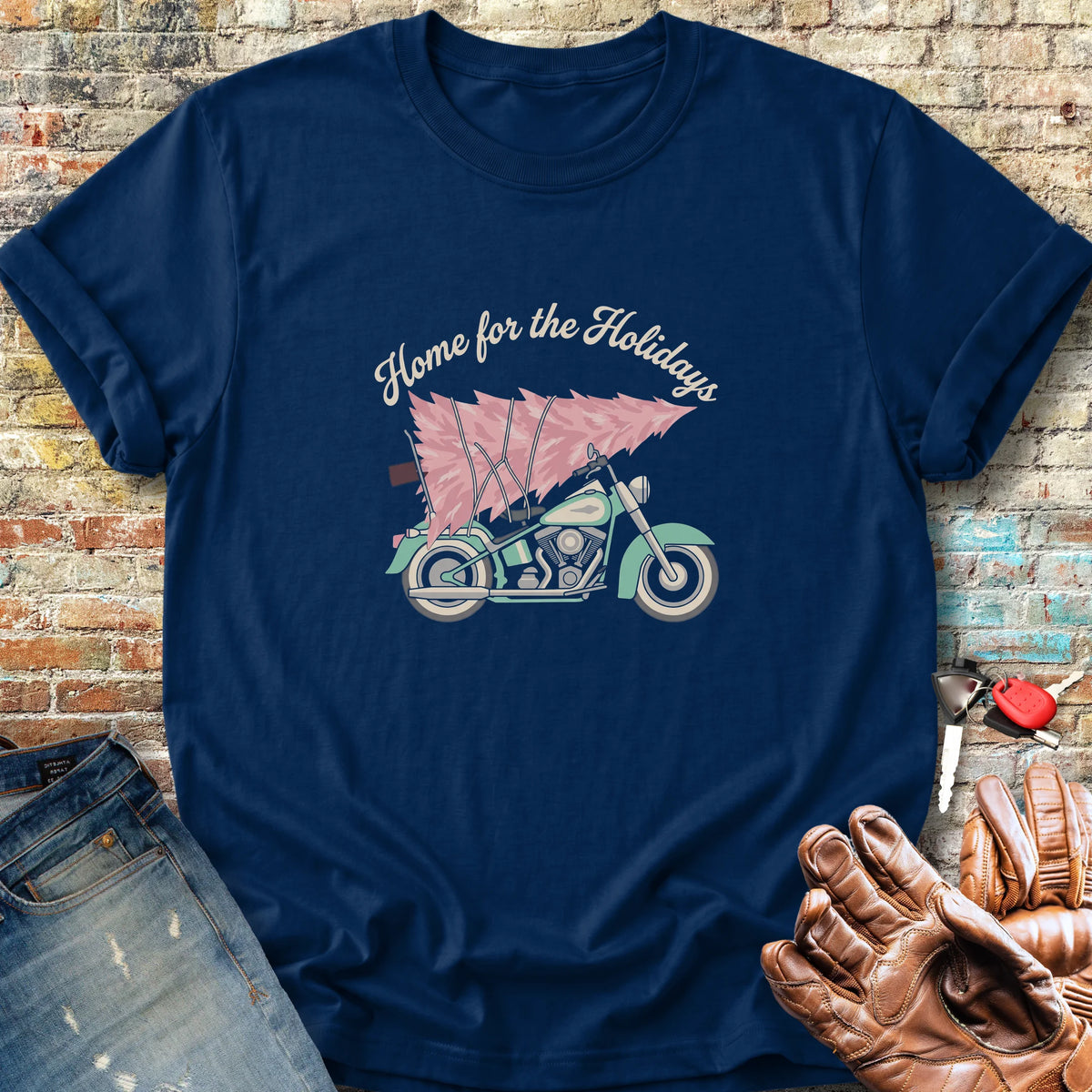 Home for the Holidays Classic T-Shirt - Navy