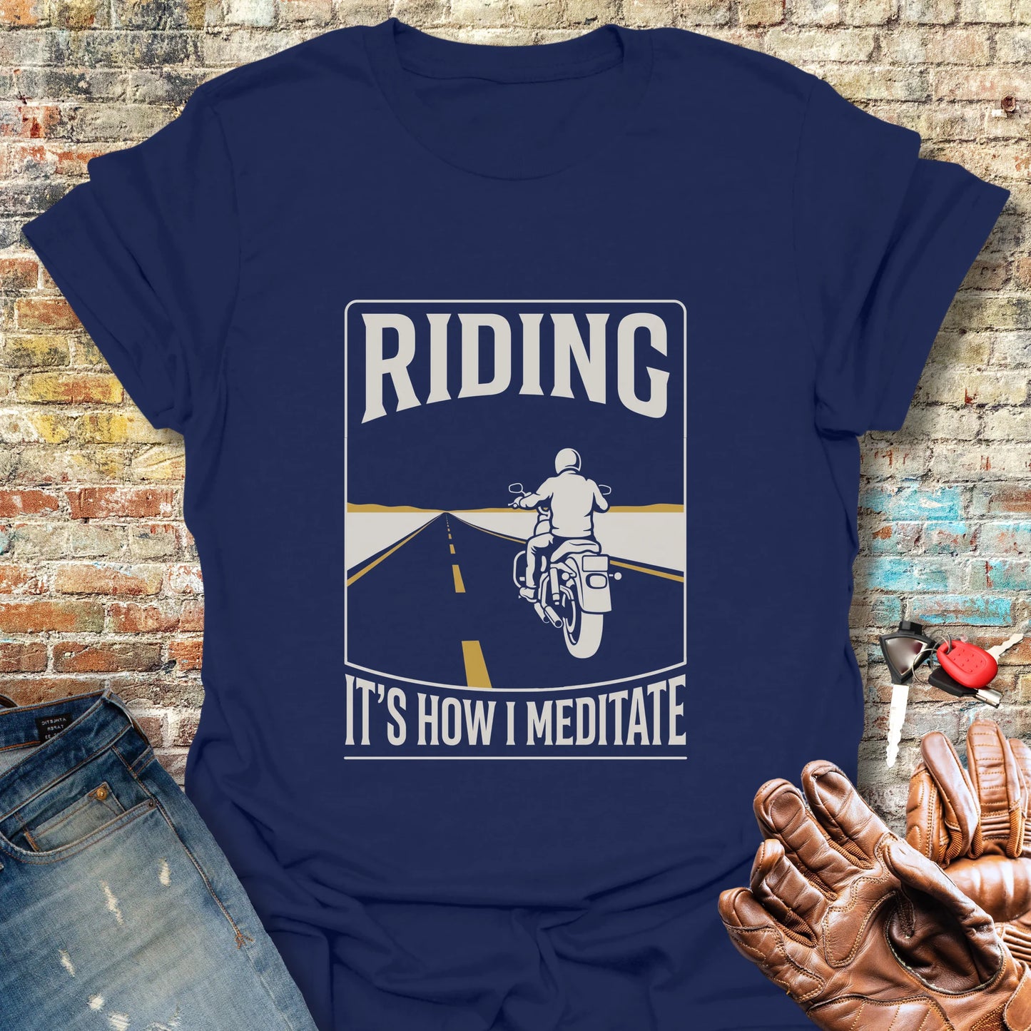 How I Meditate T-Shirt - Navy