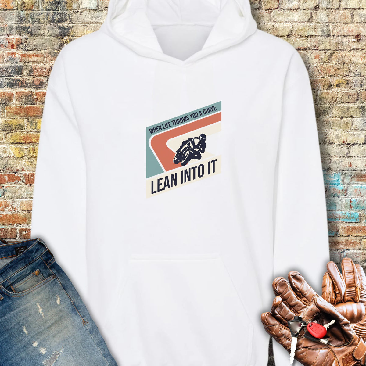 Lean Into It Hoodie - White