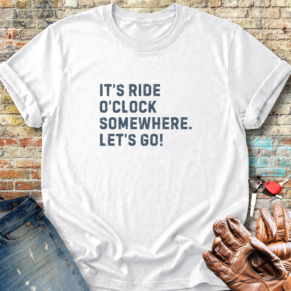 Let's Go (Text) Classic T-Shirt - White