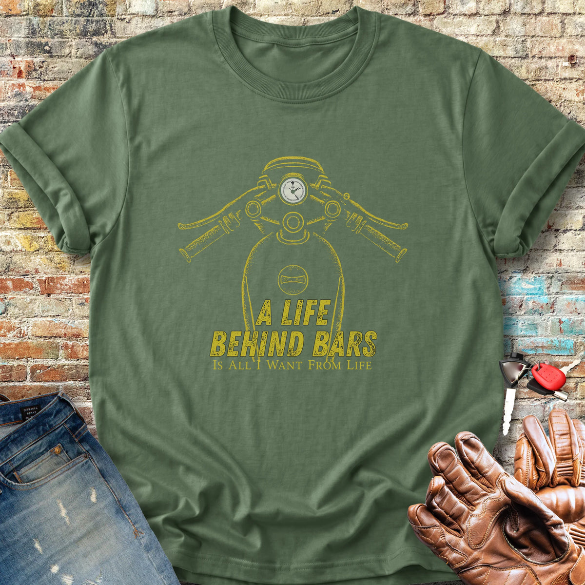 Life Behind Bars Classic T-Shirt - Military Green