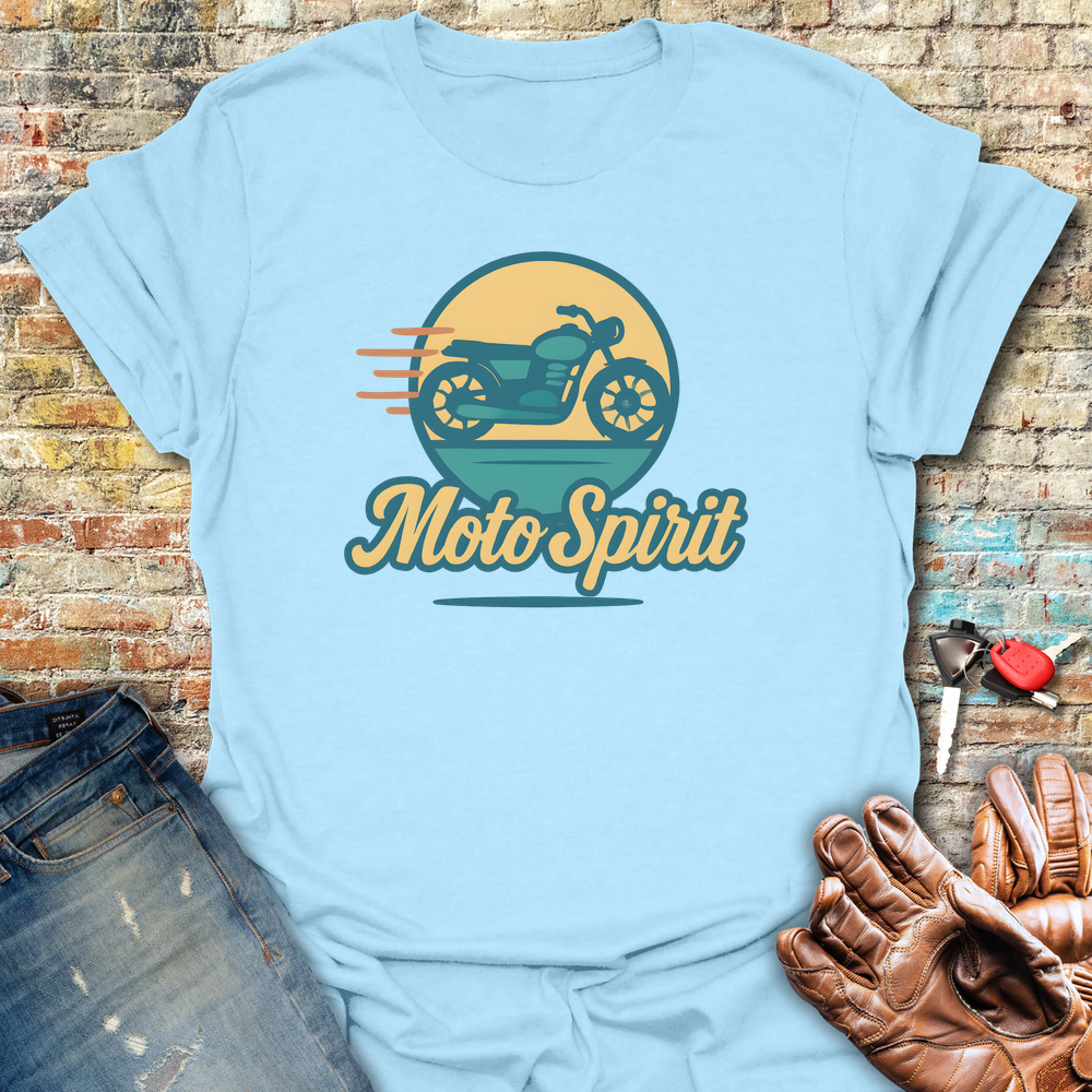 Moto Spirit T-Shirt - Light Blue