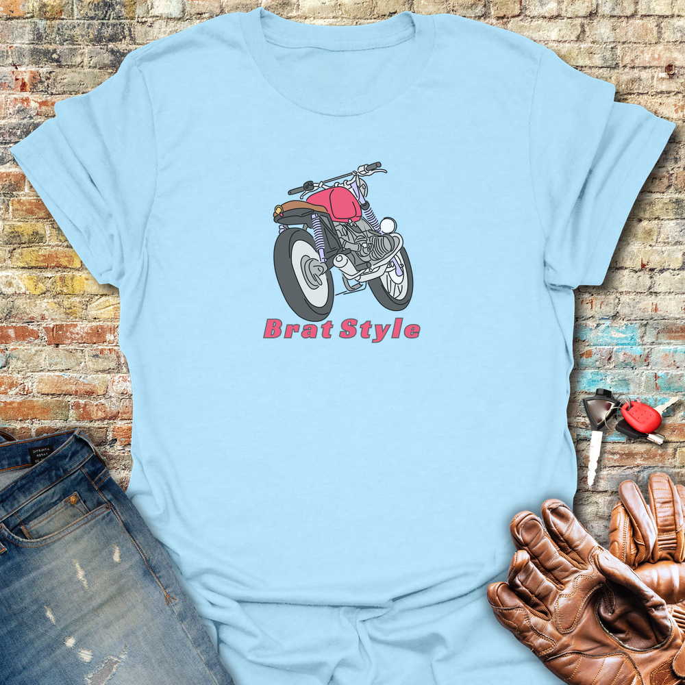 Brat Style Colour T-Shirt - Light Blue