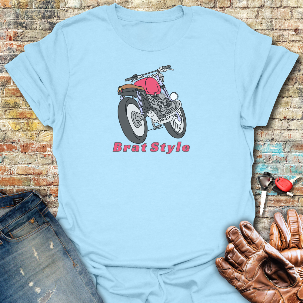 Brat Style Colour T-Shirt - Light Blue