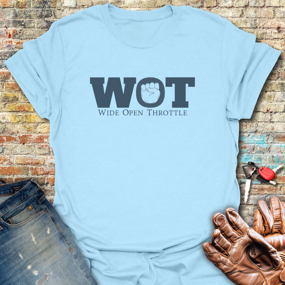 Wide Open T-Shirt - Light Blue