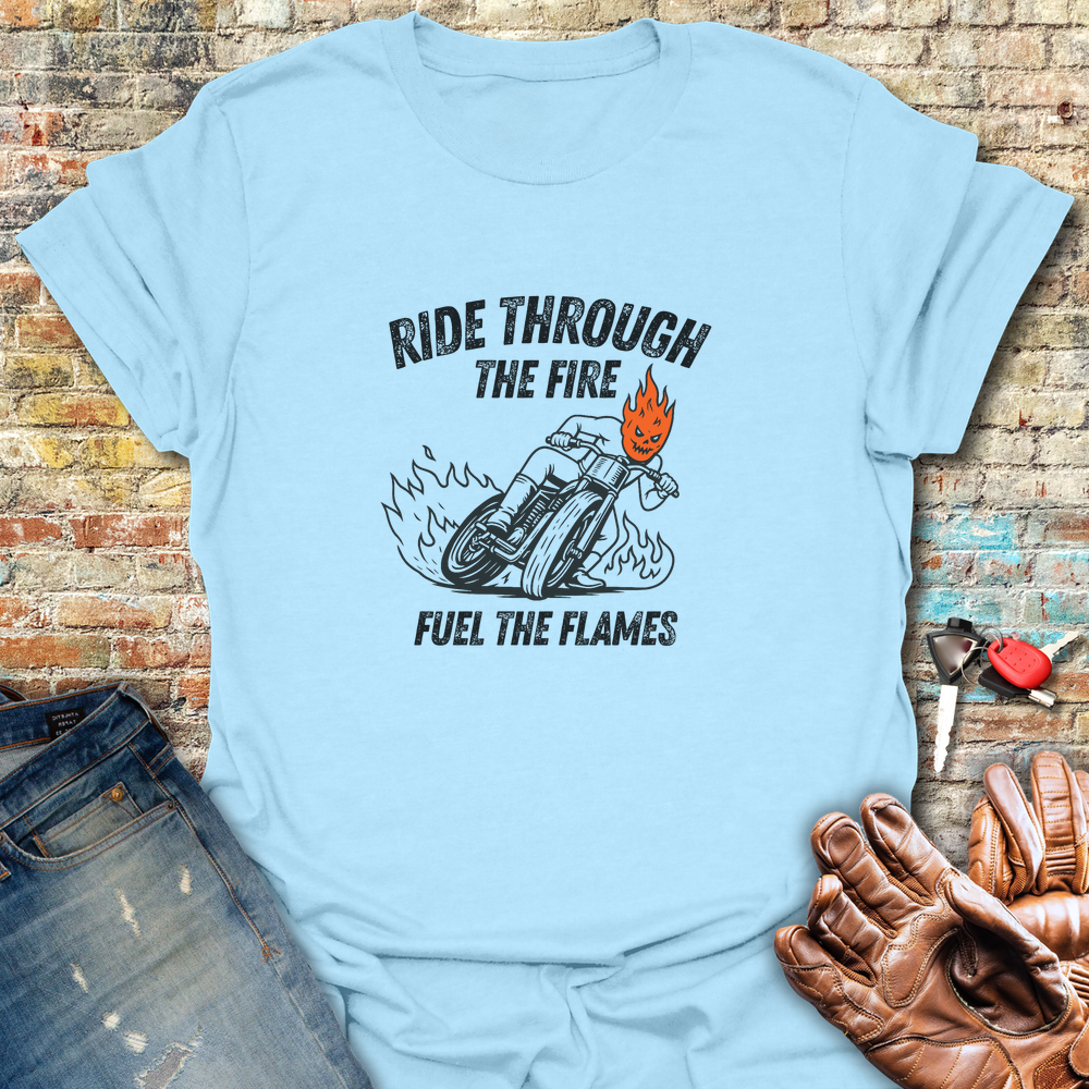 Fuel The Flames T-Shirt - Light Blue