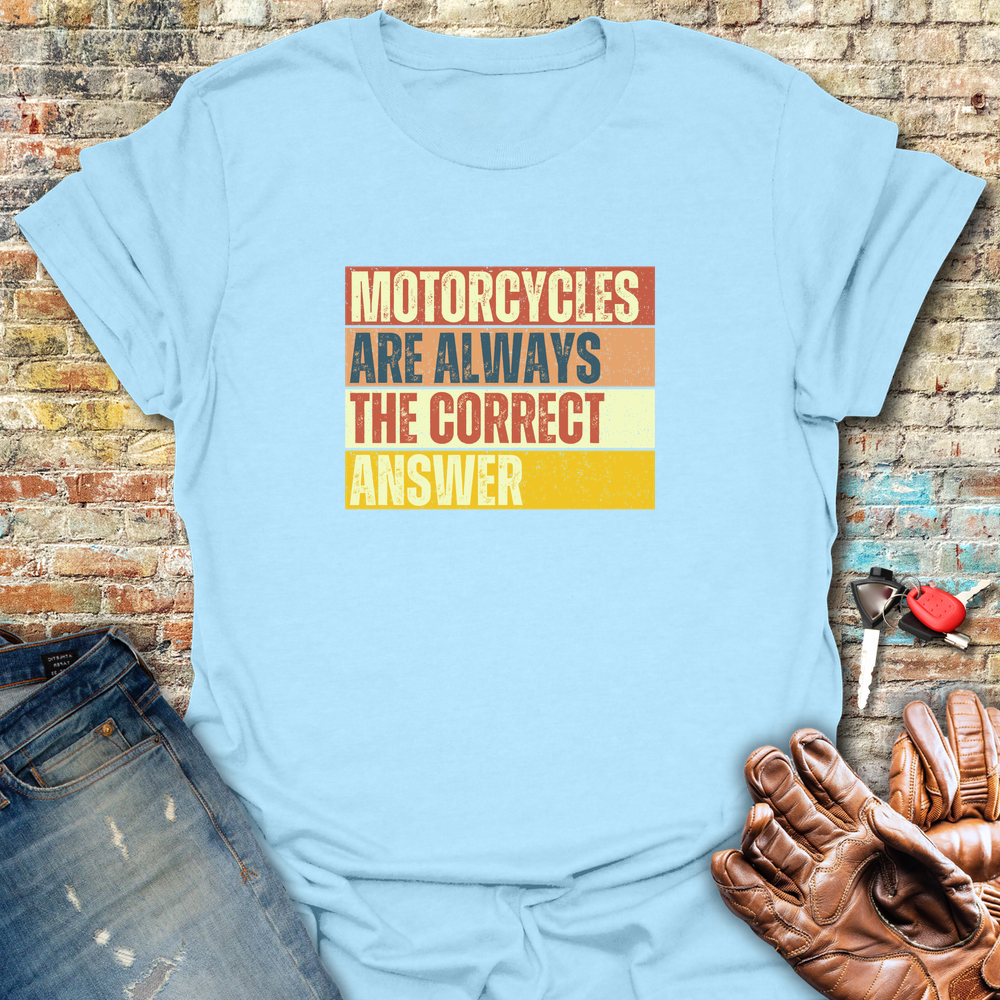 Correct Answer Block T-Shirt - Light Blue