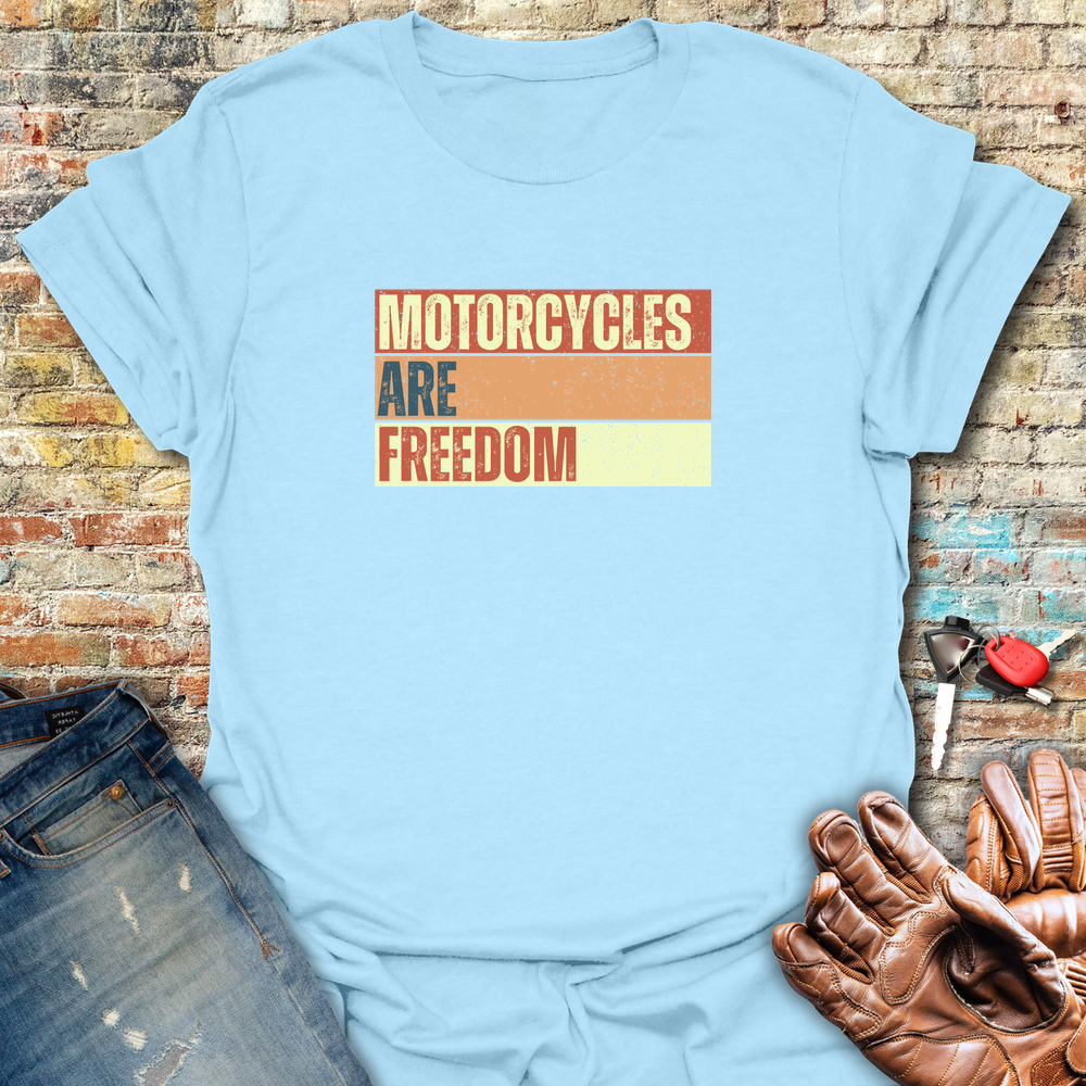 Freedom Block T-Shirt - Light Blue