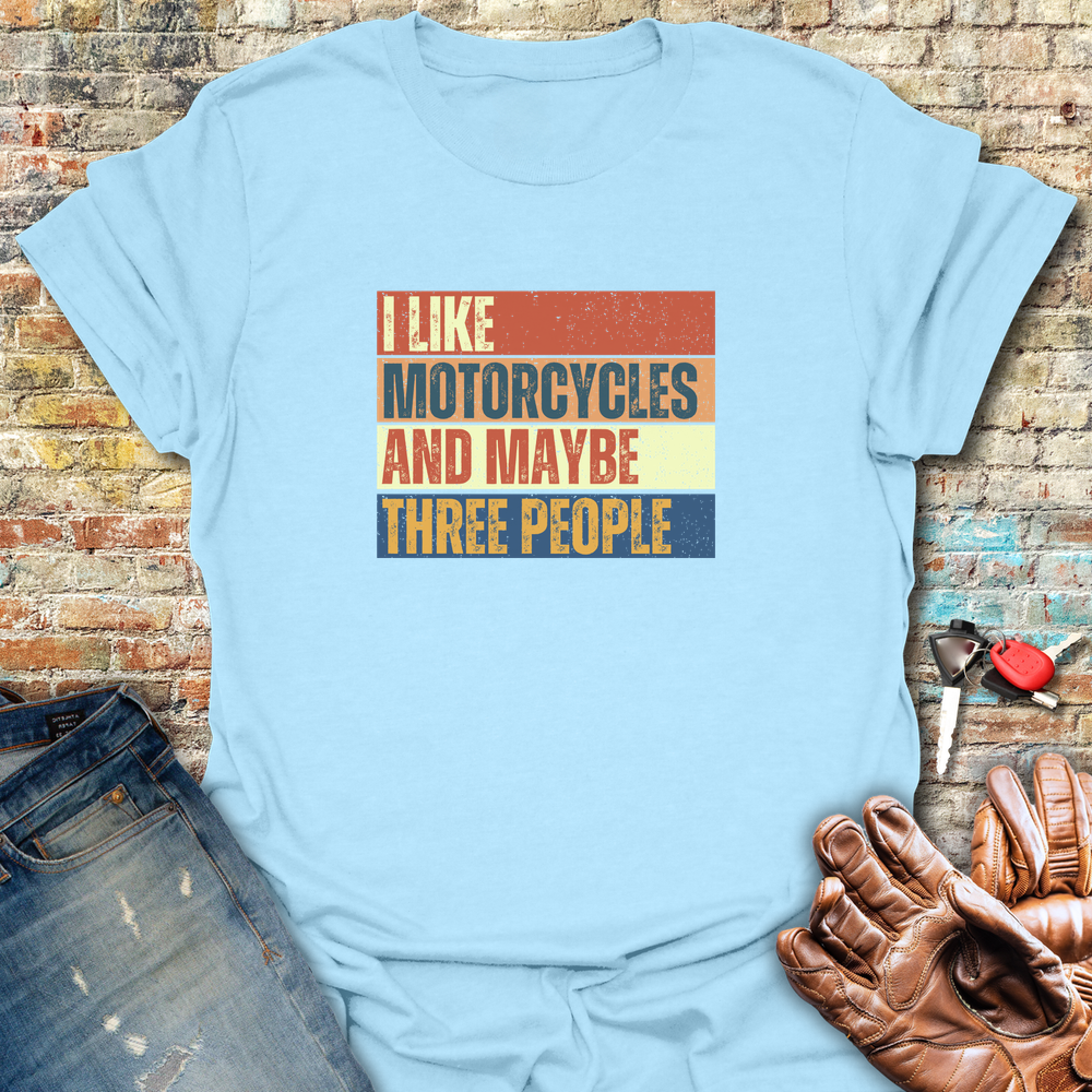 Maybe Block T-Shirt - Light Blue
