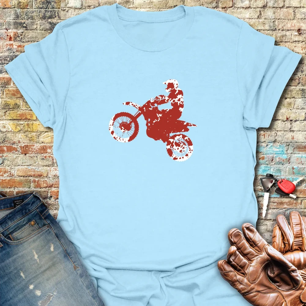 Splattered T-Shirt - Light Blue